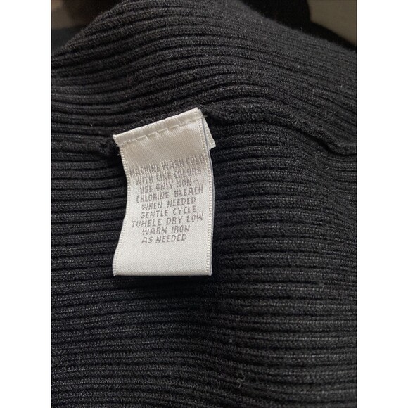 Worthington Woman Sweater Size 1x Black Round Neck Ribber 3/4 Sleeve Career Top - Picture 5 of 6